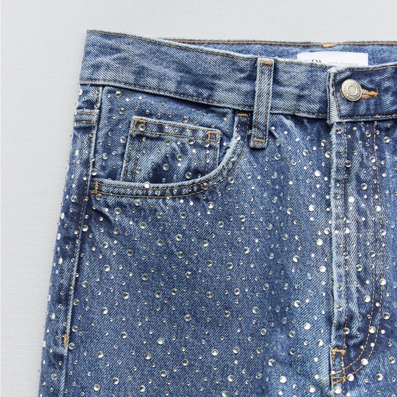 Zara embellished shiny jeans - Picture 5 of 9